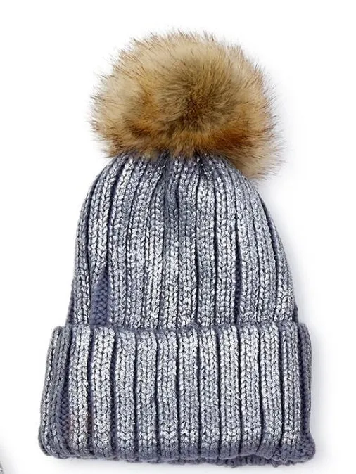 Metallic Knit Hat