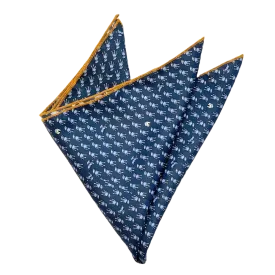 Midnight Navy In the Doghouse Pocket Square