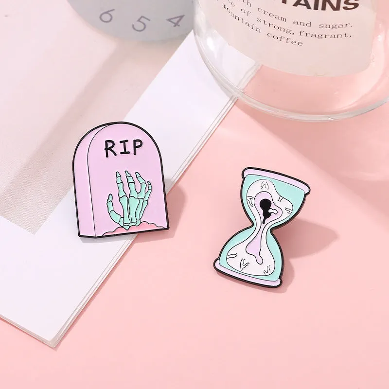 Pastel Goth Creepy Cute Enamel Pin Set