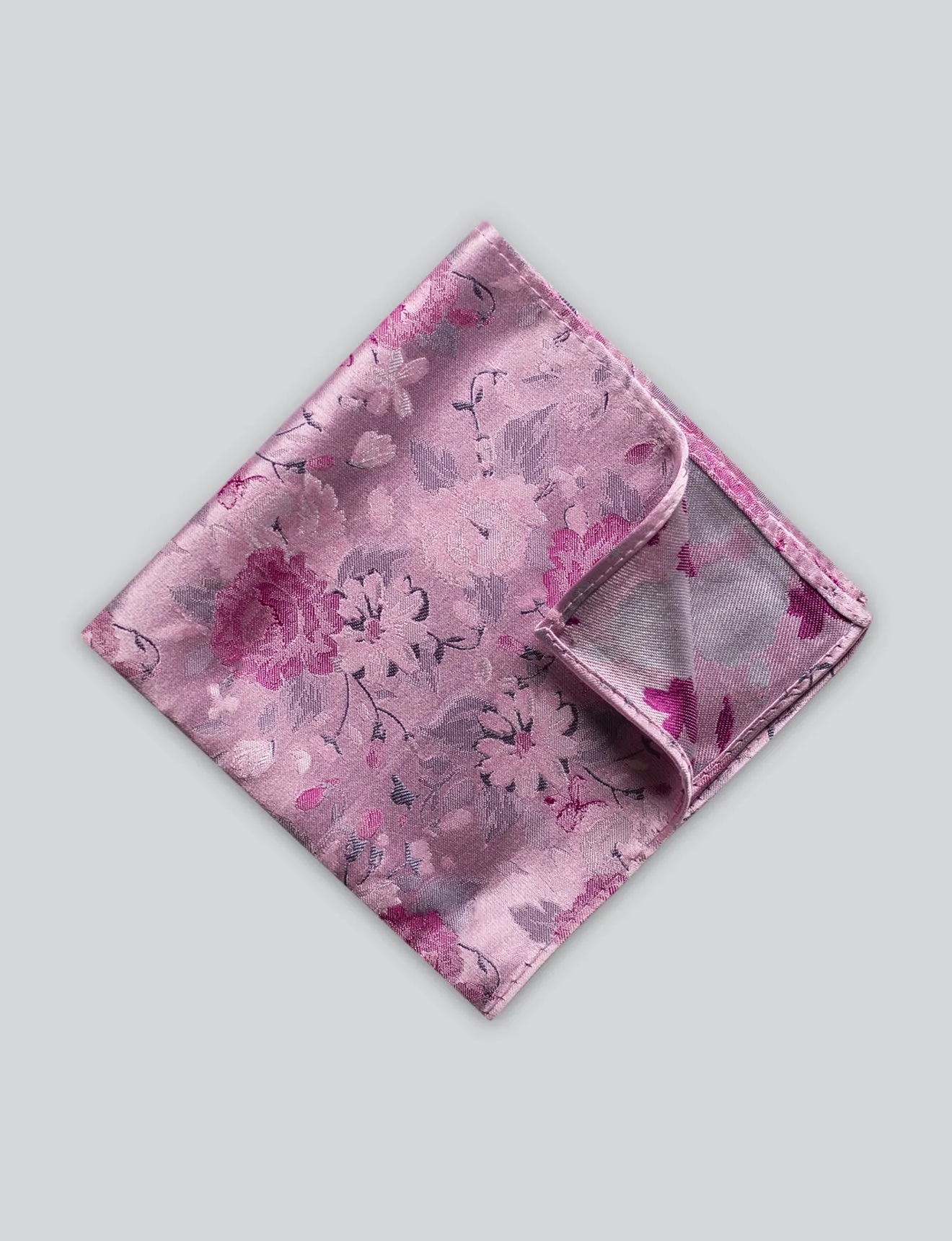 Pink Floral Pocket Square