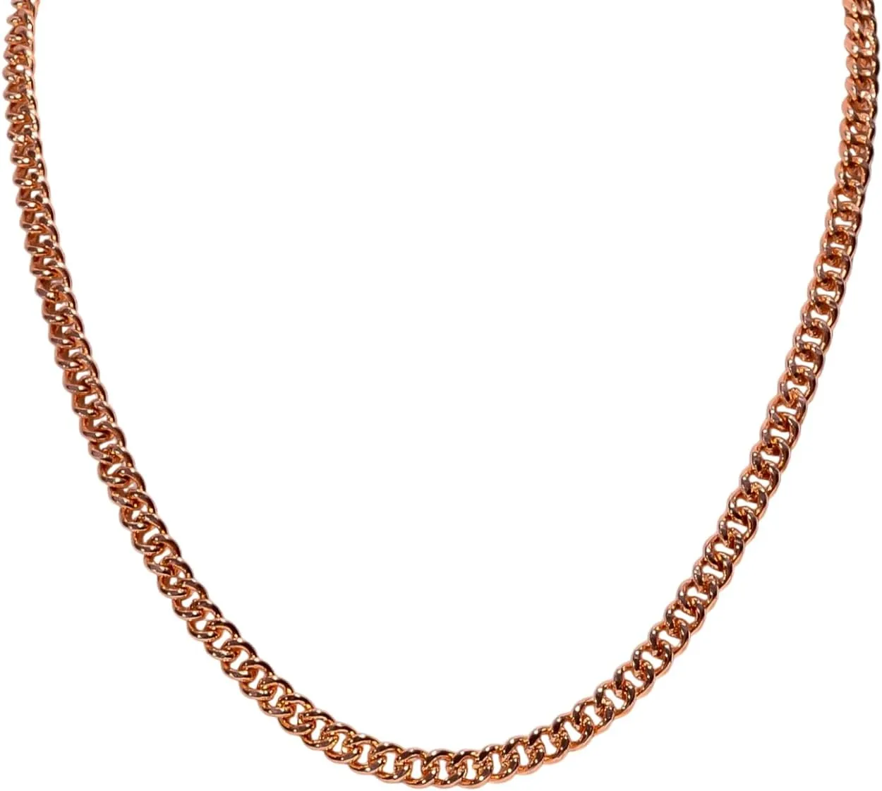 Pure Copper Cuban Link Chain Necklace for Men & Women, Heavy Solid Copper Statement Jewelry Gift, Multiple Lengths (16?C26 Inch)