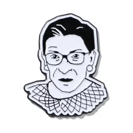 RBG Ruth Bader Ginsburg Face Enamel Pin
