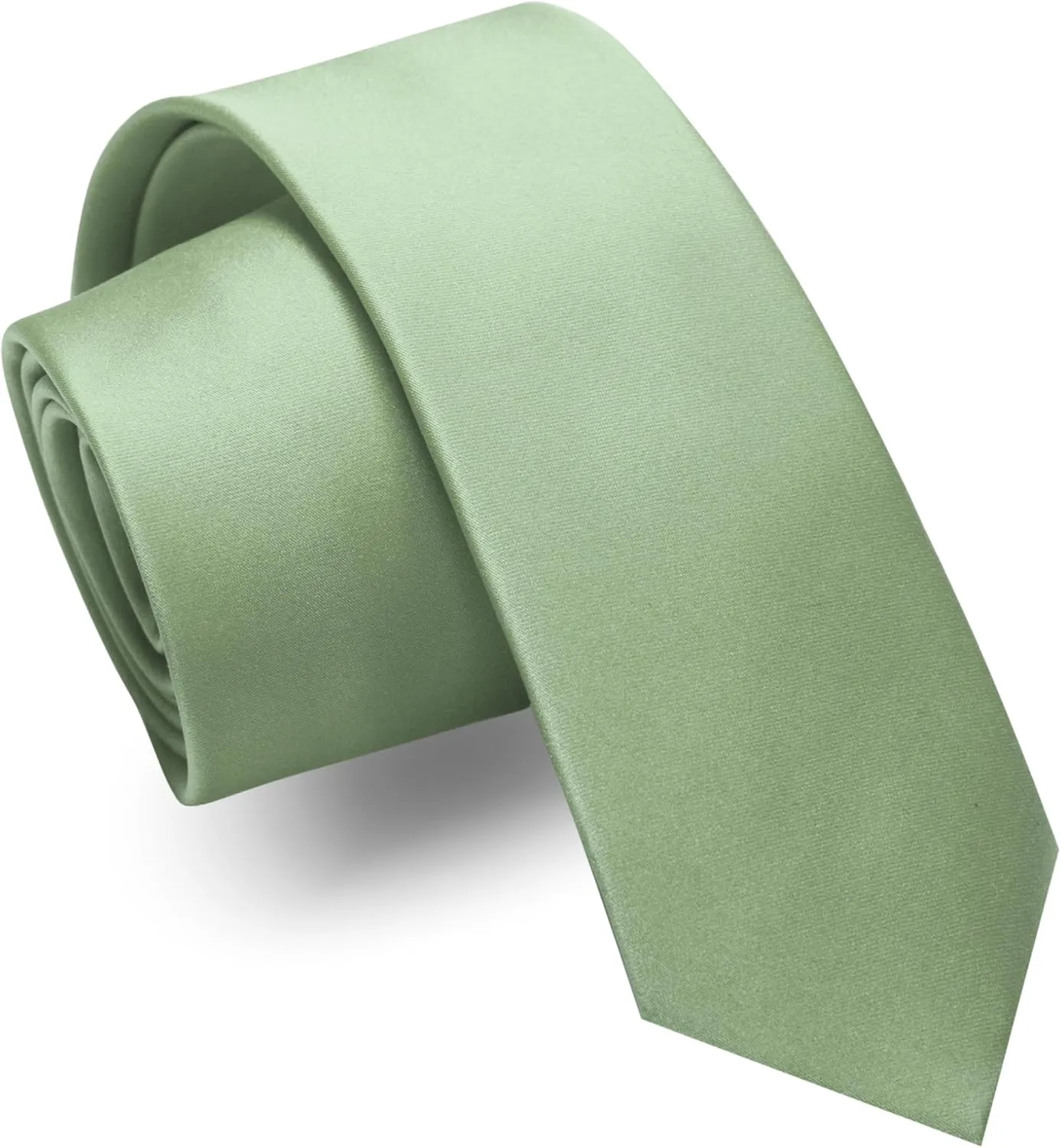 RBOCOTT 2.4??Solid Color Skinny Tie Business Wedding Necktie for Men(6cm)