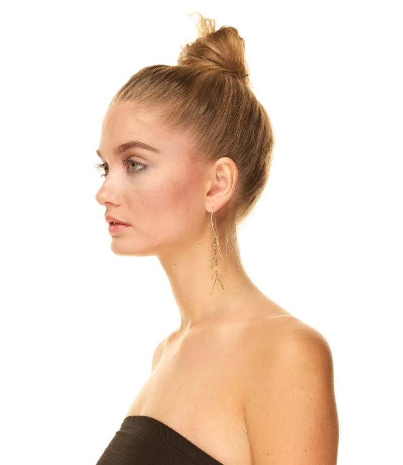 Recast Gold Spine earrings