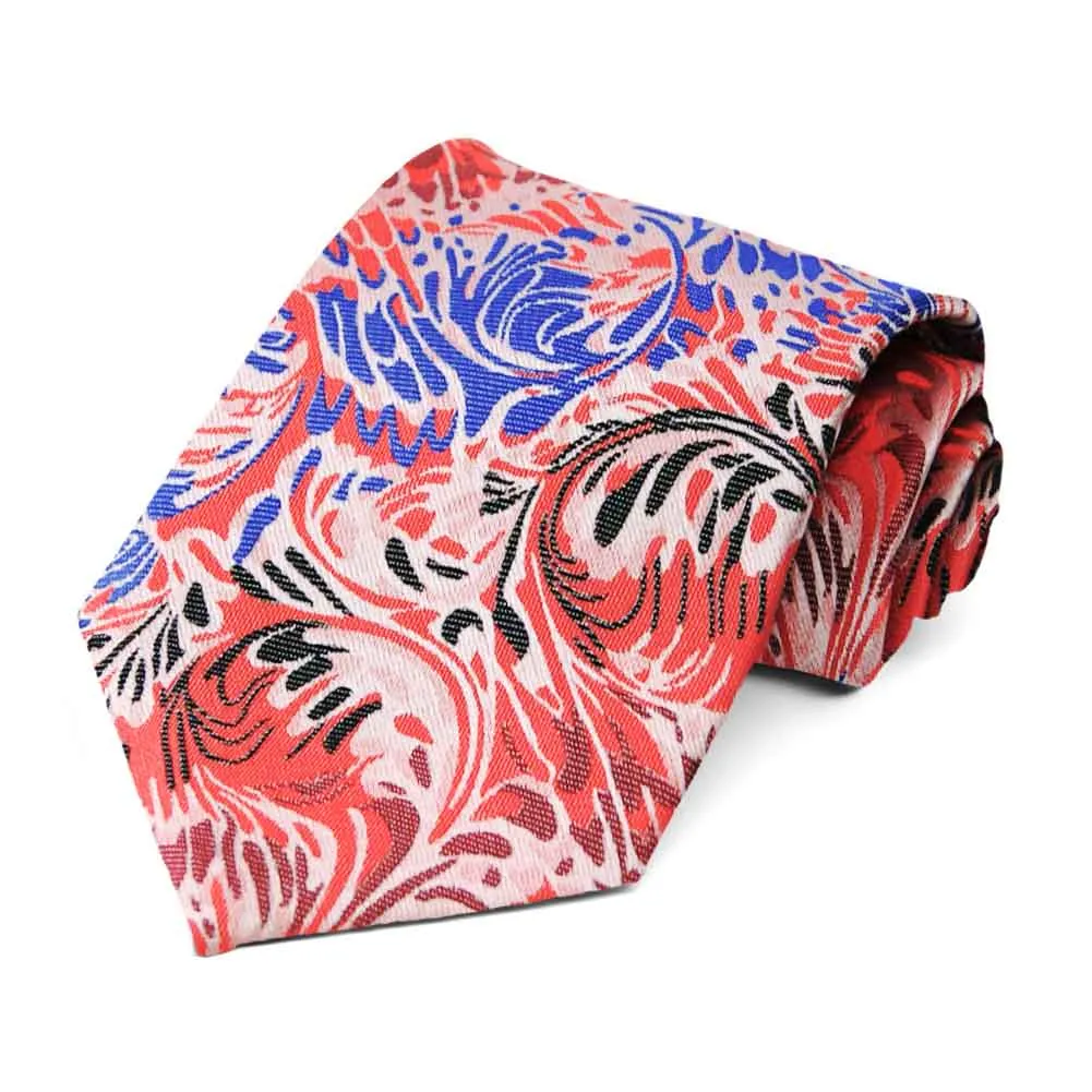 Red Patterned Neckties, 6-Pack