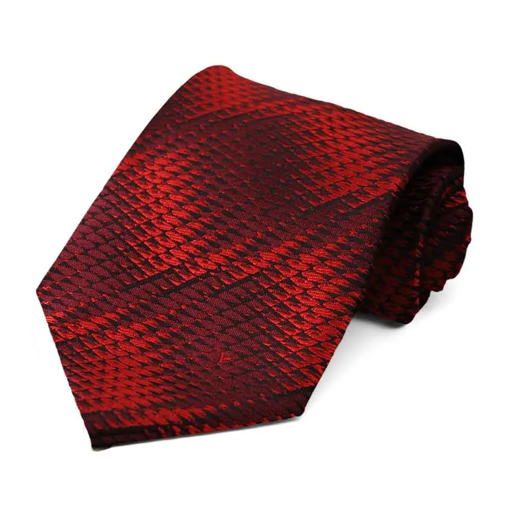 Red Patterned Neckties, 6-Pack