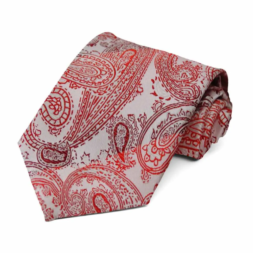 Red Patterned Neckties, 6-Pack