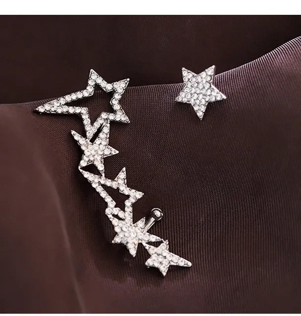 Rhinestone Stud Earrings | Rhinestone Drop Dangle Earring | Pendant Studs | Korean Style Earring | Metal long Earring | Drop Chain Earrings