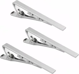 Roctee Tie Clips for Men, 3 Pack Men's Tie Clips Necktie Tie Bars Tie Pins for Men Accessories