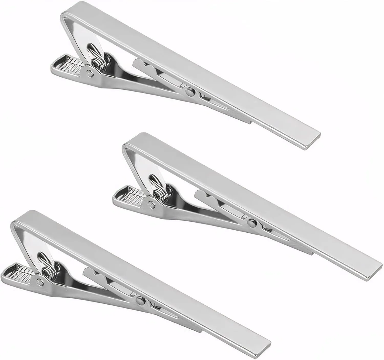 Roctee Tie Clips for Men, 3 Pack Men's Tie Clips Necktie Tie Bars Tie Pins for Men Accessories