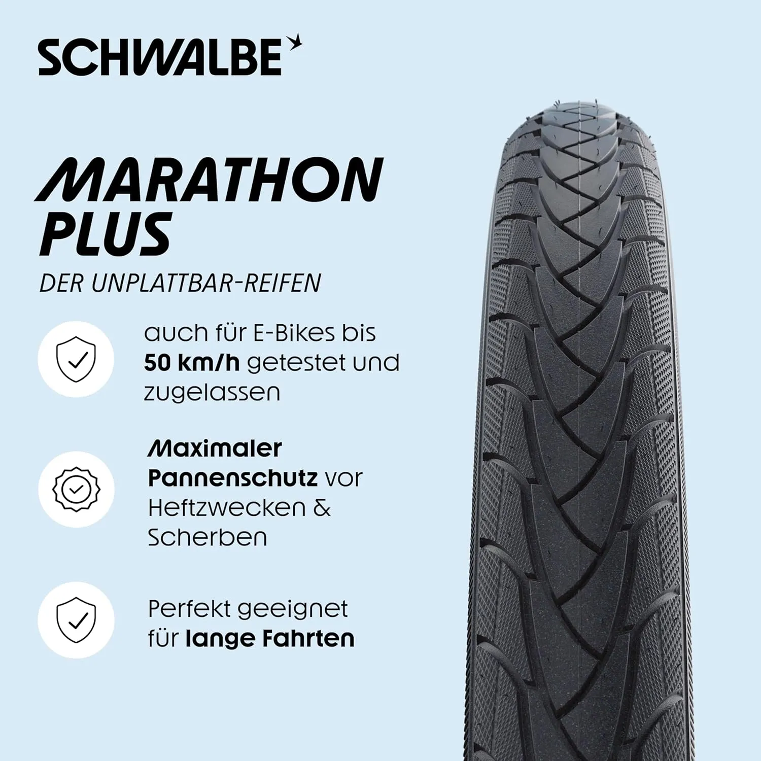 SCHWALBE Marathon Plus HS 348 Road Bike Tire
