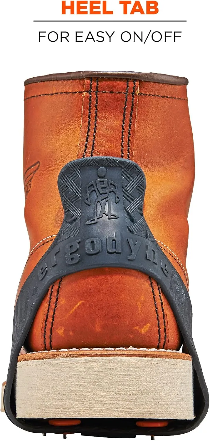 Slip-On Ice Traction Cleats with 8 Tungsten Carbide Studs for Superior Grip, Ergodyne TREX 6300TC