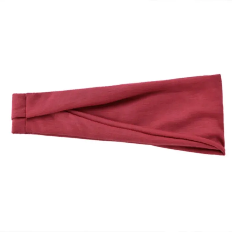 Solid Color Elastic Fitness Turban Headbands
