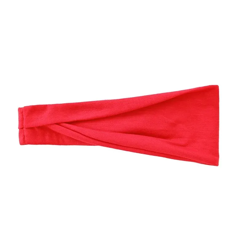 Solid Color Elastic Fitness Turban Headbands