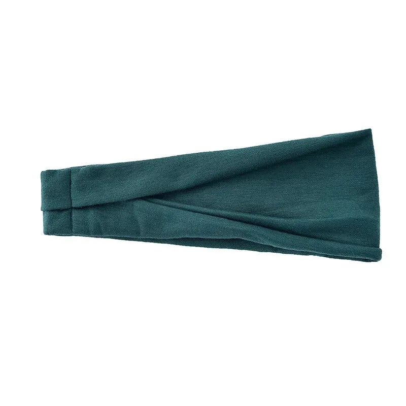 Solid Color Elastic Fitness Turban Headbands