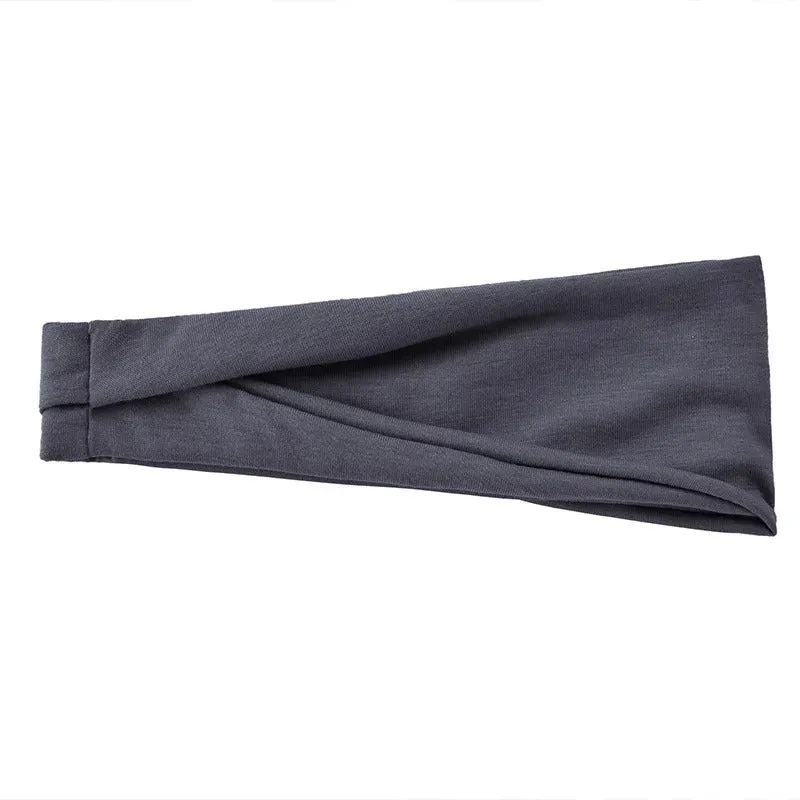 Solid Color Elastic Fitness Turban Headbands