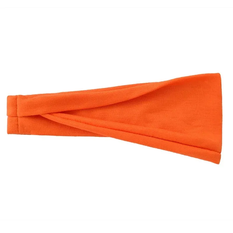 Solid Color Elastic Fitness Turban Headbands