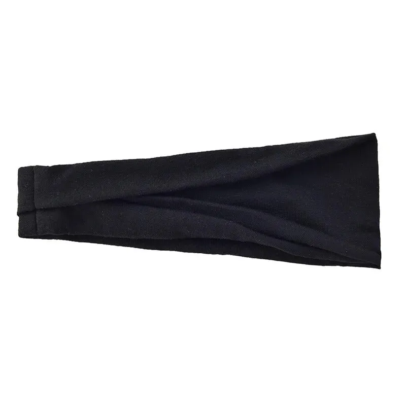 Solid Color Elastic Fitness Turban Headbands