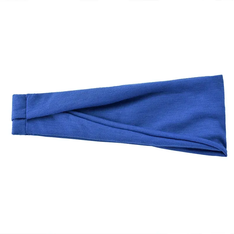 Solid Color Elastic Fitness Turban Headbands