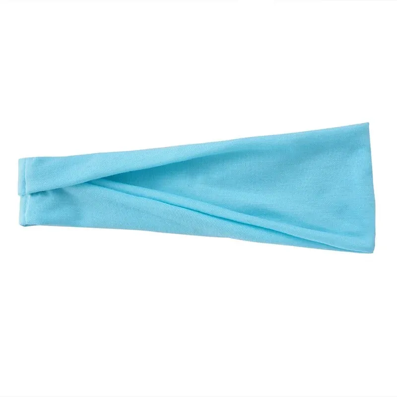 Solid Color Elastic Fitness Turban Headbands