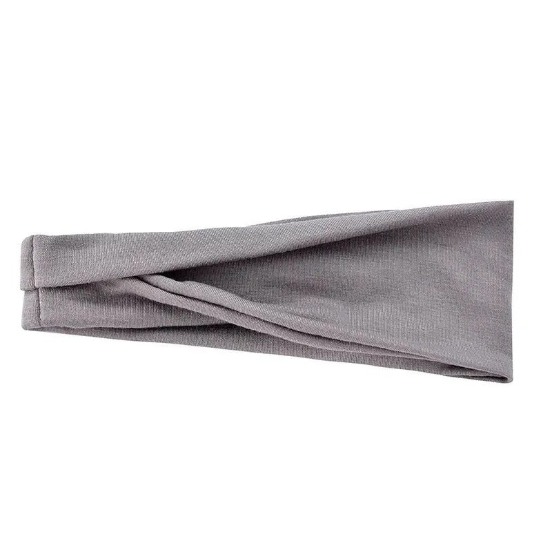 Solid Color Elastic Fitness Turban Headbands