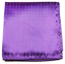 Sparkling Grape Purple Pindot  Silk Pocket Square