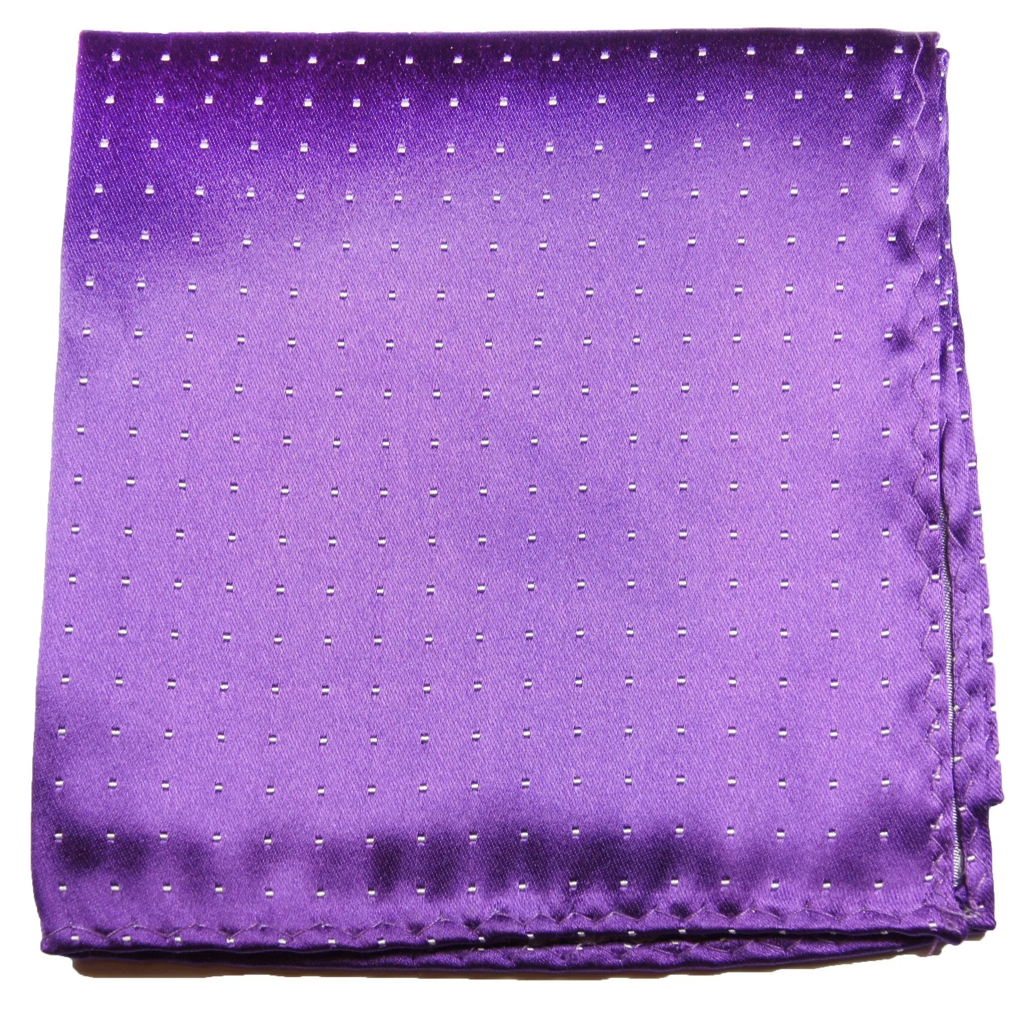 Sparkling Grape Purple Pindot  Silk Pocket Square