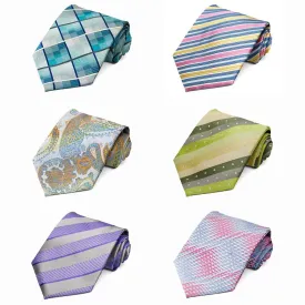 Spring Patterned Neckties, 6-Pack