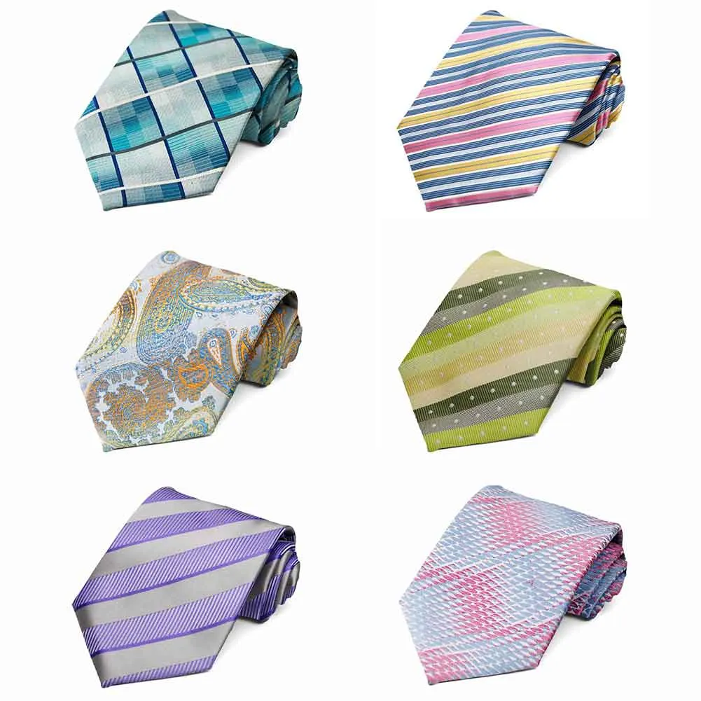 Spring Patterned Neckties, 6-Pack