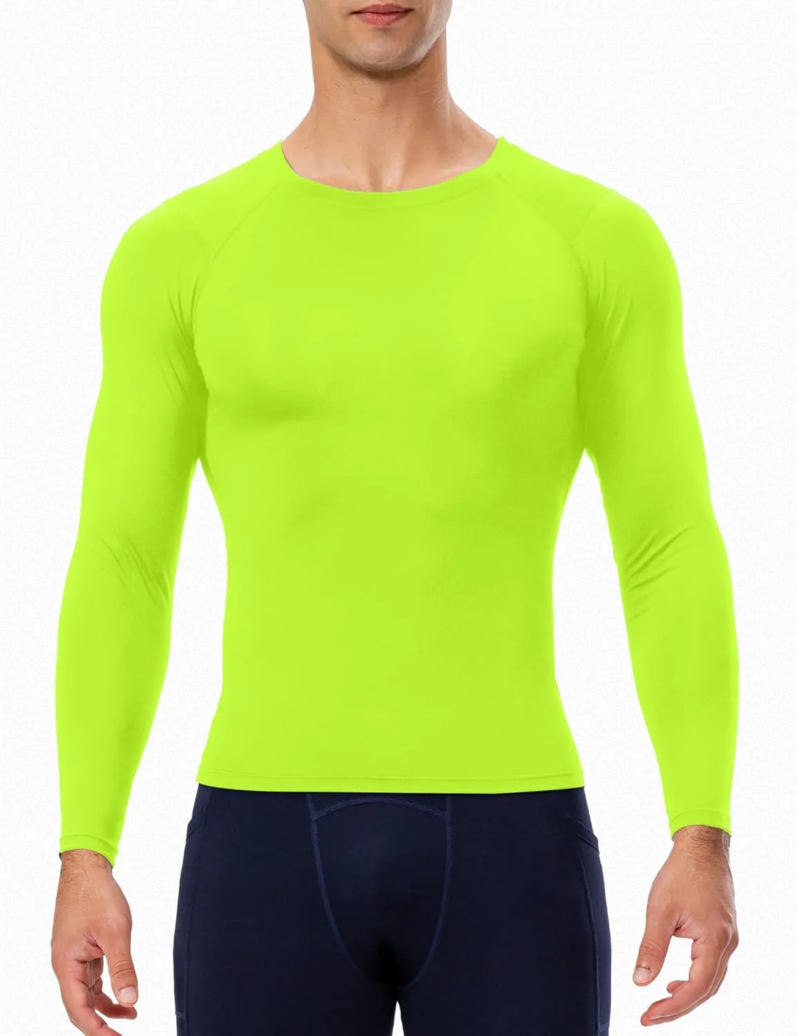 SPVISE Men's Compression Shirt Long Sleeve Athletic Workout T-Shirts Top Active Sport Baselayer Undershirt Gear Shirt Dry Fit
