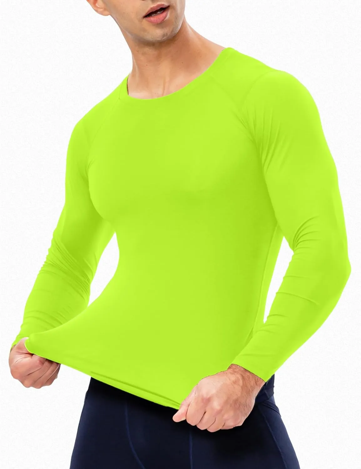 SPVISE Men's Compression Shirt Long Sleeve Athletic Workout T-Shirts Top Active Sport Baselayer Undershirt Gear Shirt Dry Fit