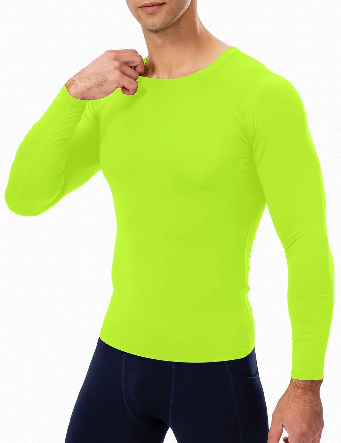 SPVISE Men's Compression Shirt Long Sleeve Athletic Workout T-Shirts Top Active Sport Baselayer Undershirt Gear Shirt Dry Fit