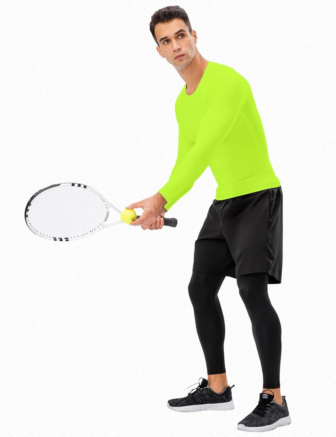 SPVISE Men's Compression Shirt Long Sleeve Athletic Workout T-Shirts Top Active Sport Baselayer Undershirt Gear Shirt Dry Fit