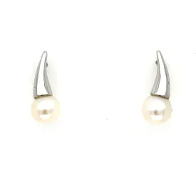 Sterling Silver Pearl Stud Earrings