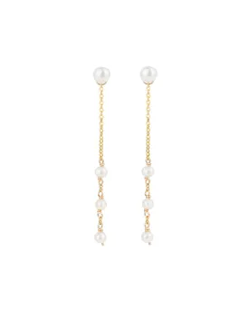 Three Drop Pearl Studs