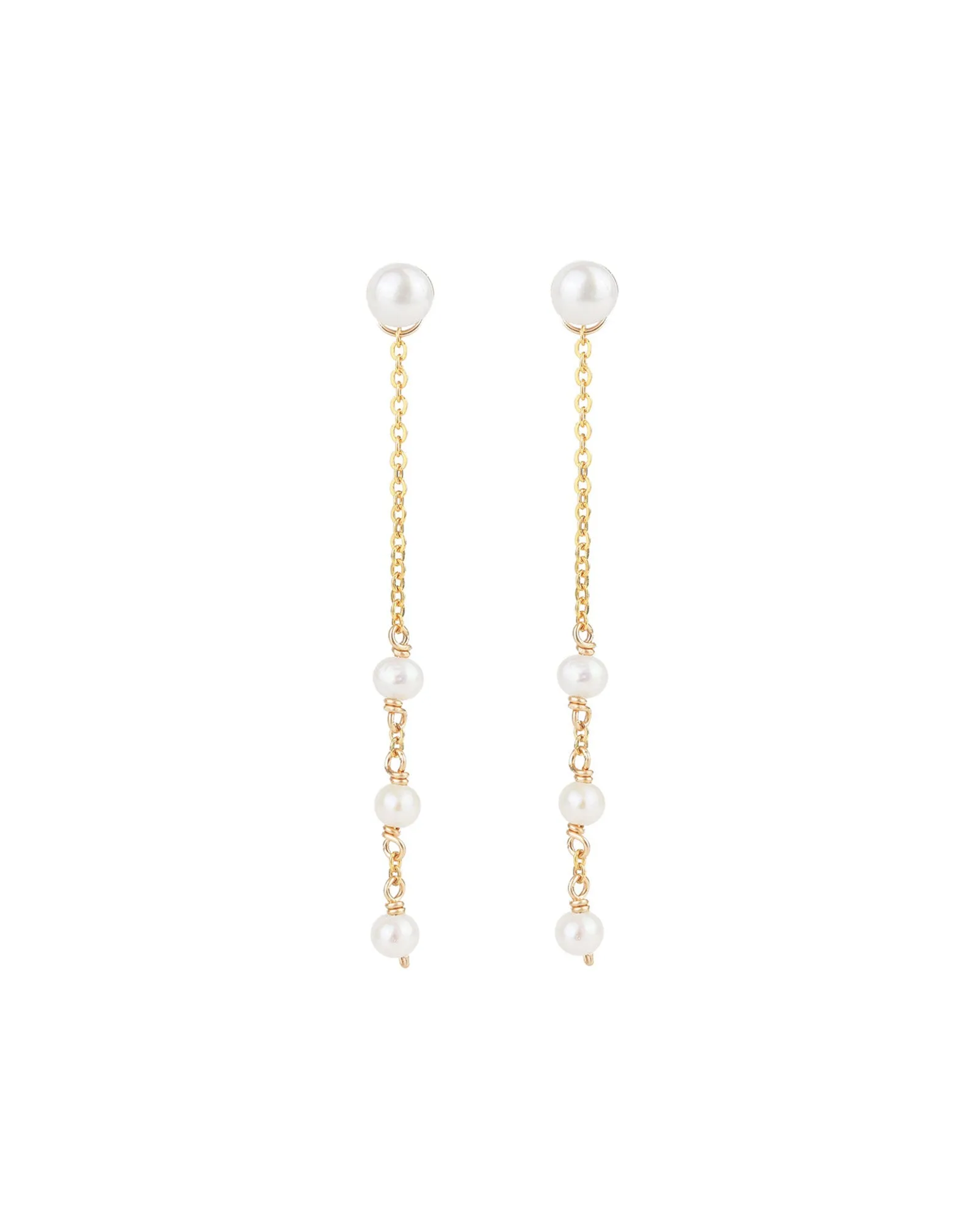 Three Drop Pearl Studs