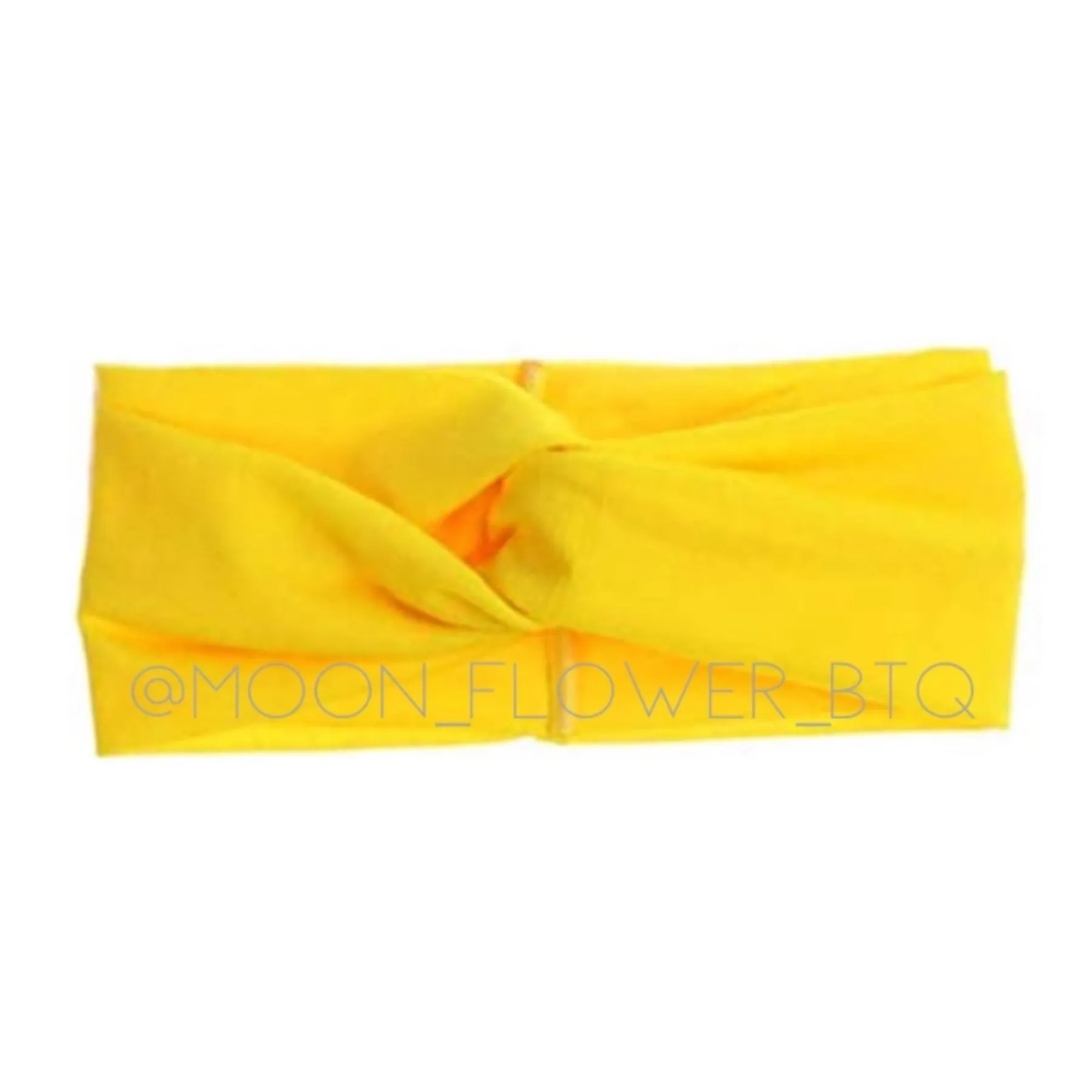 Twist Turban Headband Ear Warmer Solid Yellow
