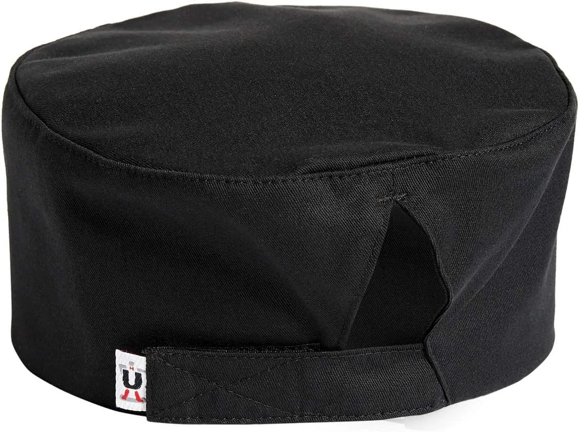 Uncommon Threads Unisex Chef Beanie Hat Cap, Adjustable