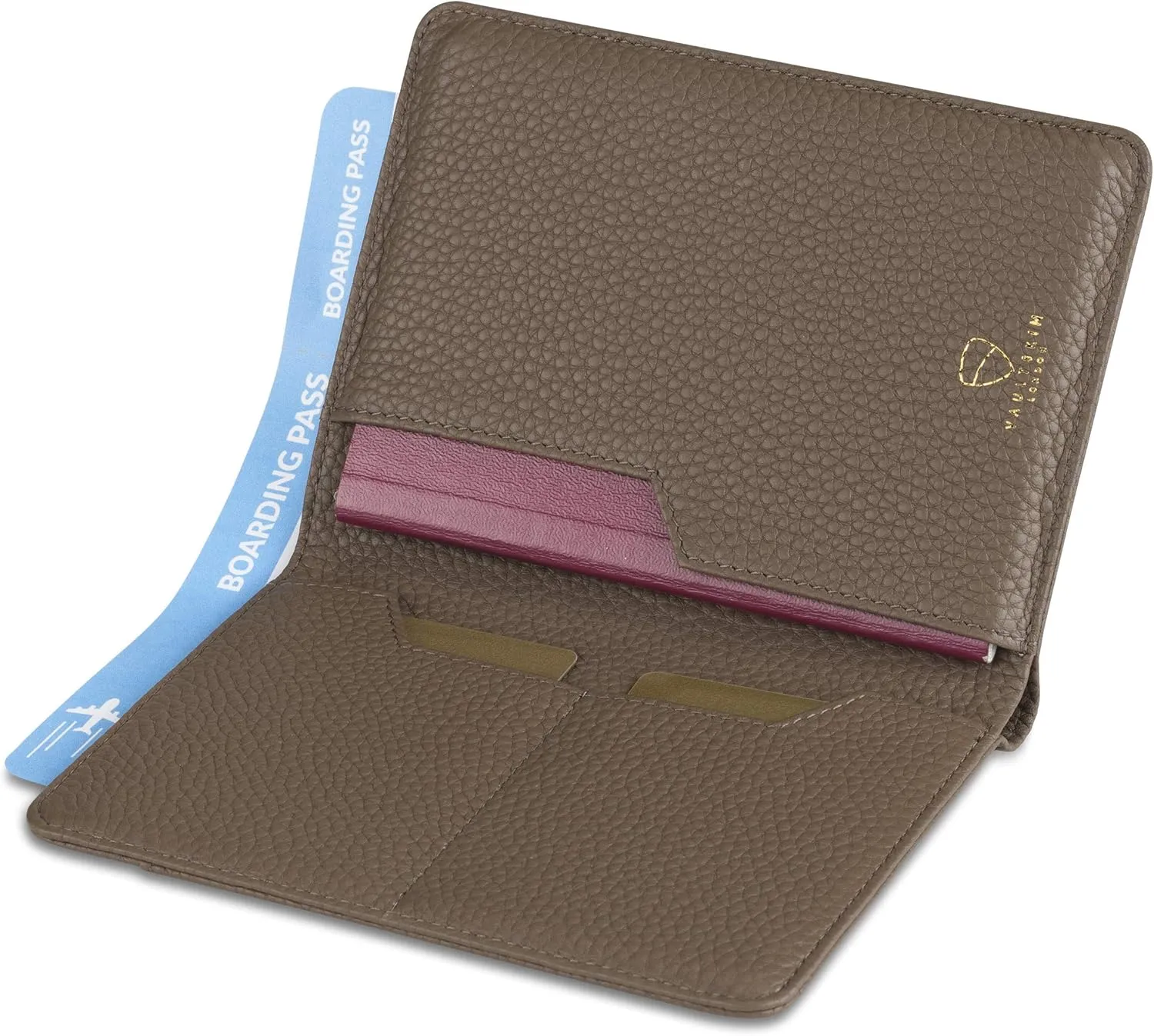 Vaultskin Leather Passport Holder, Slim RFID Blocking Travel Wallet for Men and Women, Fits Passport, Credit Cards, ID, Cash, Passport Cover Ideal Travel Accessories with Gift Box
