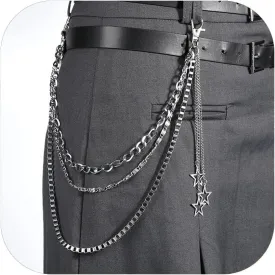 Vivian&CD Jean Chain Belt for Men&Women, Pocket Chain Goth Punk Chain Belt Chain Layered Chunky Pants Chain and Vintage Hip Hop Wallet Chain Jewelry Accessory for Women Men