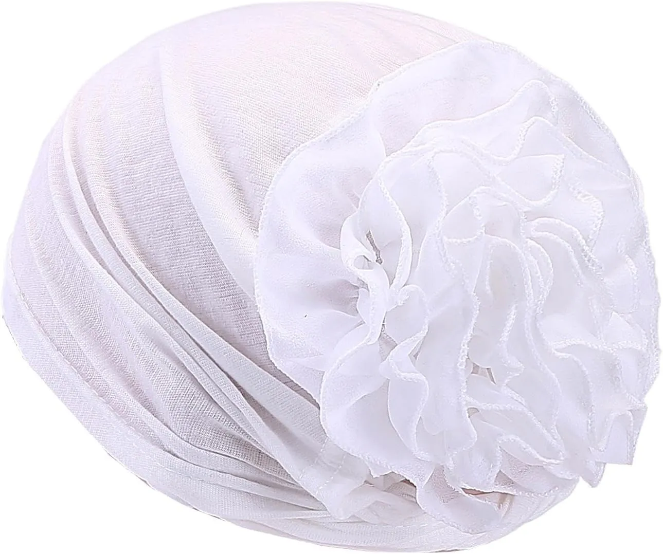 Women Flower Elastic Turban Beanie Wrap Chemo Cap Hat