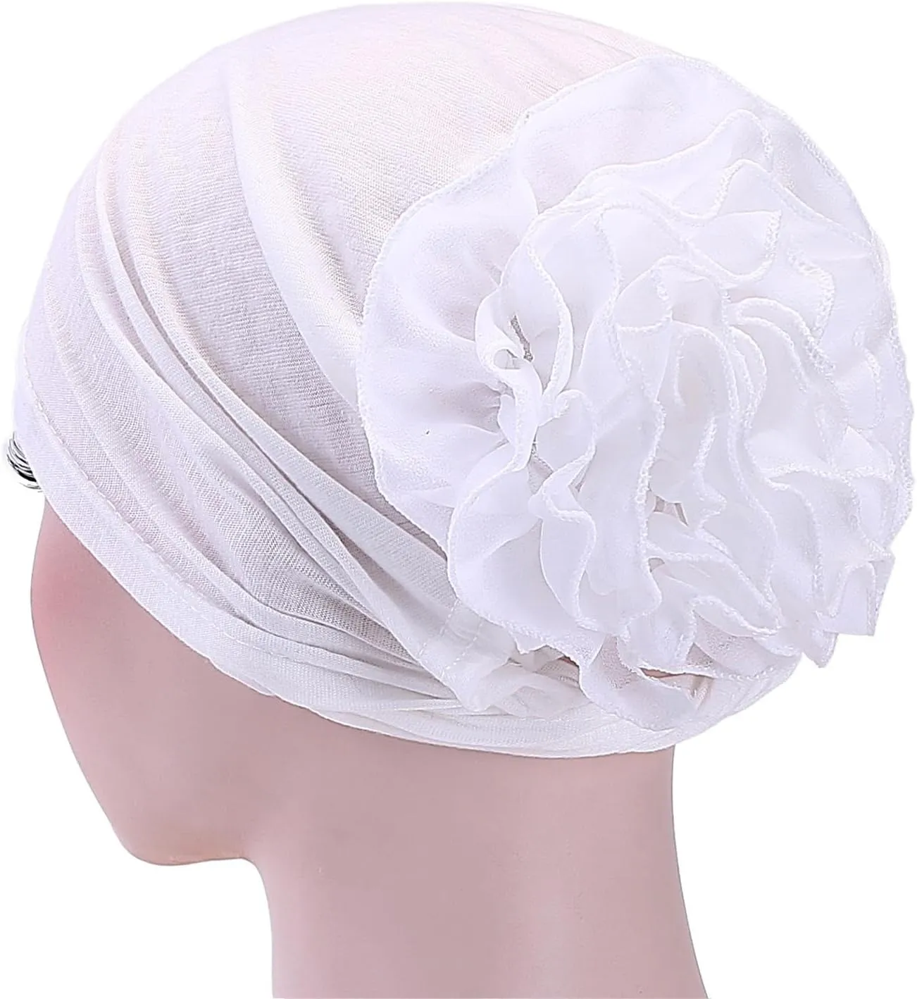 Women Flower Elastic Turban Beanie Wrap Chemo Cap Hat