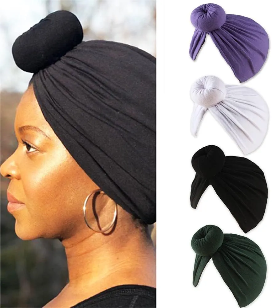 XYX Women African Pattern Flower Knot Headwrap Bonnet Turban Beanie Cap Headwear Hat