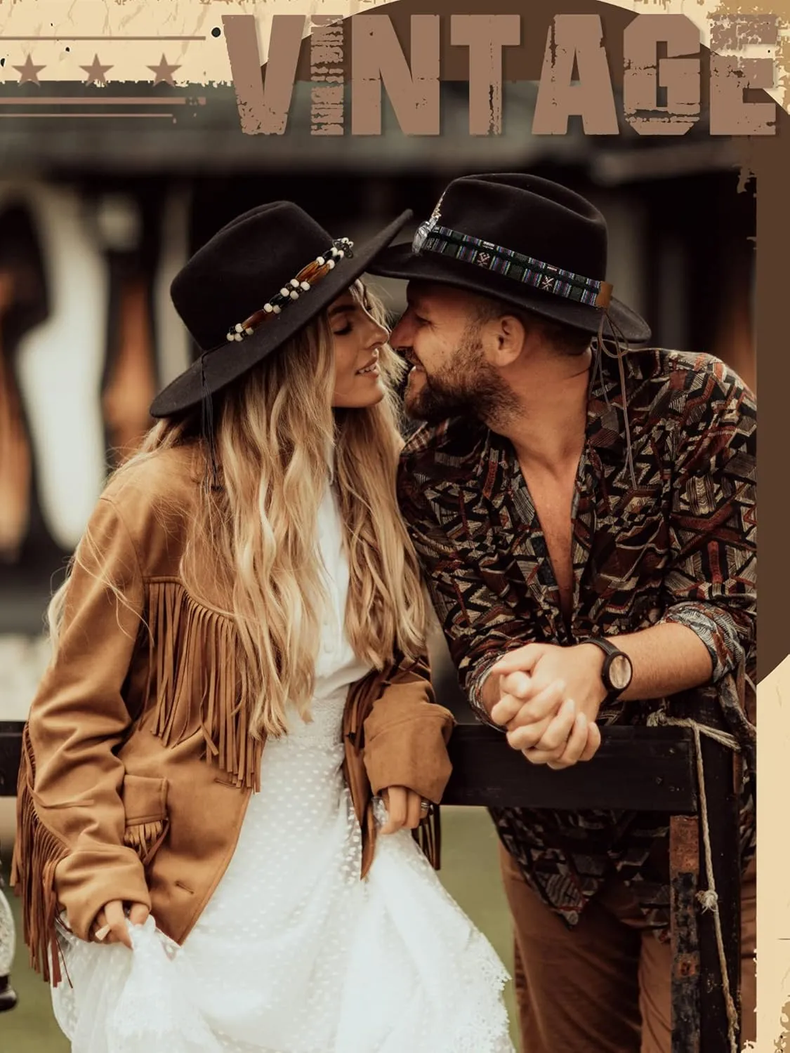 Zeyune 10 Pcs Cowboy Hat Bands Ethnic Western Hat Belts Rural Cowgirl Turquoise Hatbands Beaded Cowboy Supply