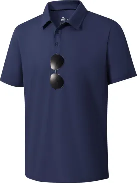ZITY Mens Polo Shirts Short Sleeve Performance Moisture Wicking Work Golf Shirt